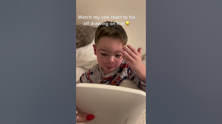 Lil dude's reaction to elf drawing on him 😂 #shorts #funny #kids