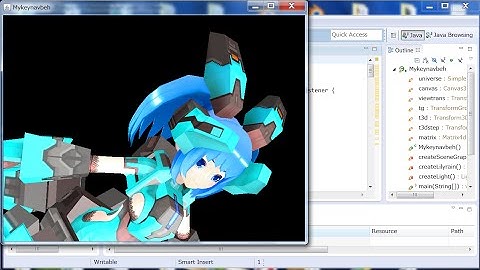How to Put a Downloaded Free .pmd Lilyrain Model into Java 3D and Manipulate It_2 (with Source Code)