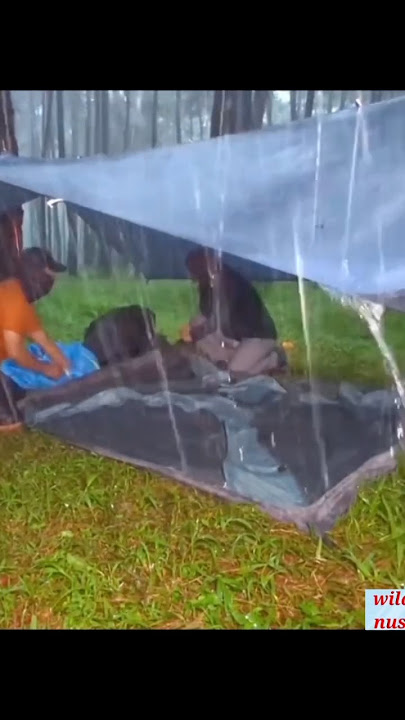 Husband and wife decided to go camping during a thunderstorm #camping #during #wildcampnusantara