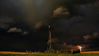 Huge Storm Beyond the Delta | Black Clouds, Wind & Distant Thunder | Calm Before the Storm (3 Hours)