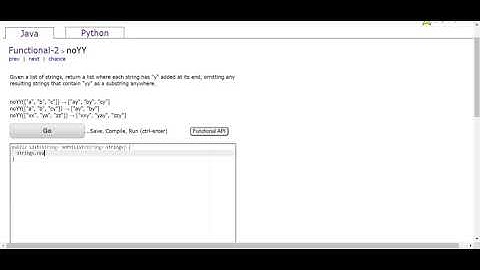 Functional-2 (noYY) Java Tutorial || codingbat.com