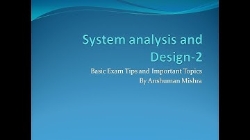 Last minute system analysis and design-II