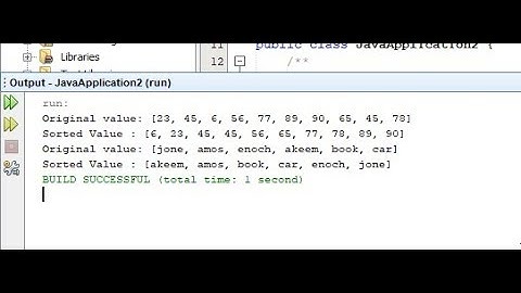 Java program to sort a numeric array and a string array