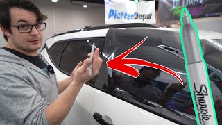 Cut Window Tint With a SHARPIE?!