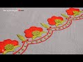 Simple Embroidery Designs for Saree Border, Dress Decoration Idea, Border Design by Hand-487