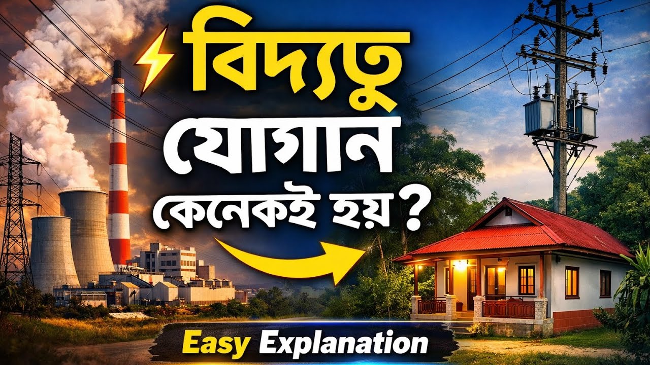 বিদ্যুৎ কেনেকৈ আহে | How Electricity Power Supply Works💡⚡| Full video electricity power supply 🏘️⚡🔥