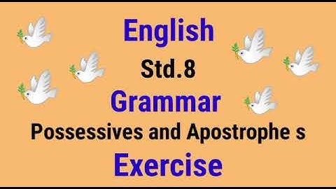 English Std.8 Sem-1 Grammar Revision Exercise
