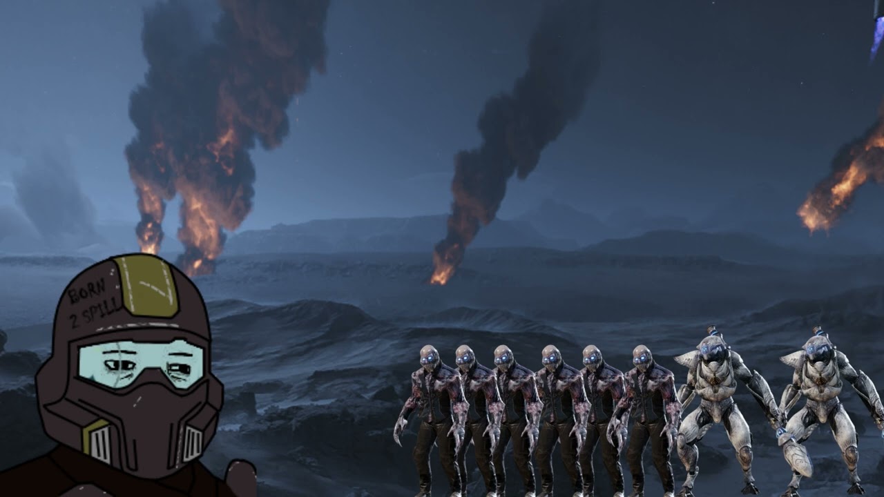 Super Earth Anthem but you're the only Helldiver on Widow's Harbor