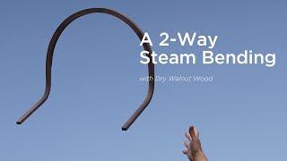 A 2-way curve Steam bending with kiln dry walnut wood for c-arm Windsor chair [woodworking]