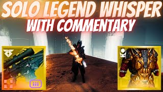 Using Whisper of the Worm to Solo Flawless The Whisper on Legend! | Commentary Solar Warlock