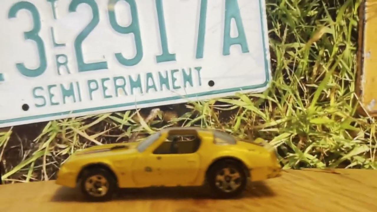 license plate and diecast car collection
