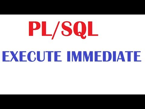 Vídeo: O que é executar imediato no PL SQL?