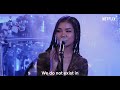 Jhene aiko perform on rhythm flow with a artist