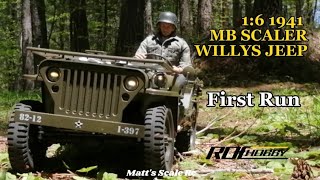 ROC HOBBY 1:6 1941 MB SCALER WILLYS JEEP FIRST RUN