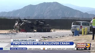Two injured after rollover crash in Indio