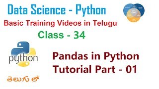 Python Pandas Tutorial Part 01 in Telugu | How do I get a panda in Python |VLR Training Class34