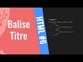HTML #6 - Donner un titre à son site web