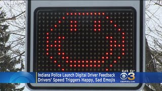 Police Department Using Happy, Sad Emojis On Digital Speed Sign