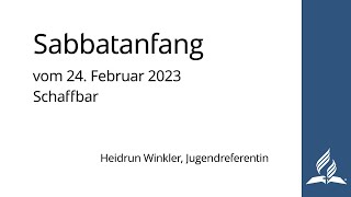Sabbatanfang Vom 24. Februar 2023 Schaffbar