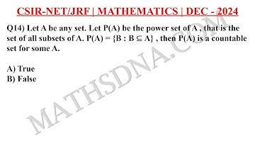 || CSIR NET/JRF || GATE || SET ||  Real Analysis || Sets Countable & Uncountable ||