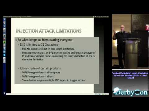 DerbyCon 3 0 1105 Practical Exploitation Using A Malicious Service Set Identifier Ssid Deral Heiland