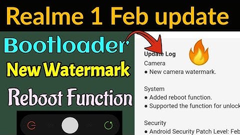Realme 1 February Update | Realme 1 Bootloader Unlock, Reboot feature, New Watermark | Realme Update