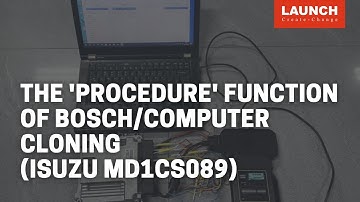 X-PROG3 PC Adaptor | The "procedure" function on BOSCH for computer cloning (ISUZU MD1CS089)