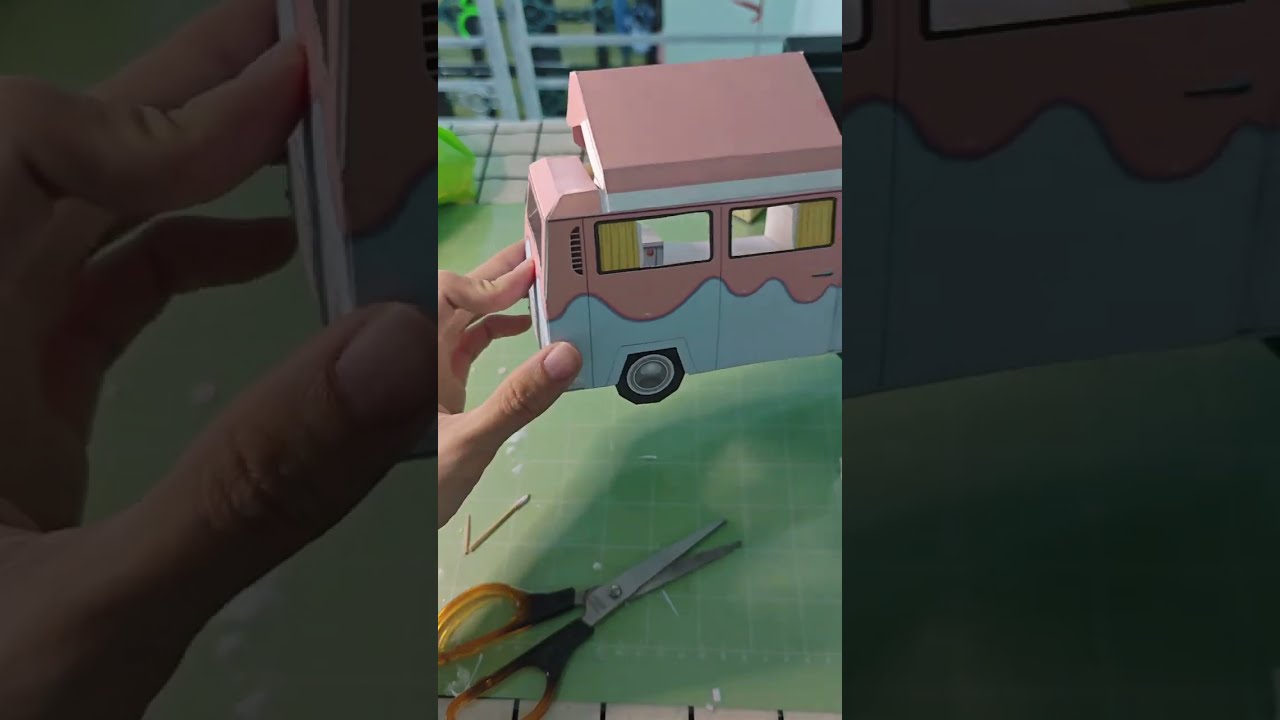 Xe kem bingchilling - papercraft - handmade icecream mall