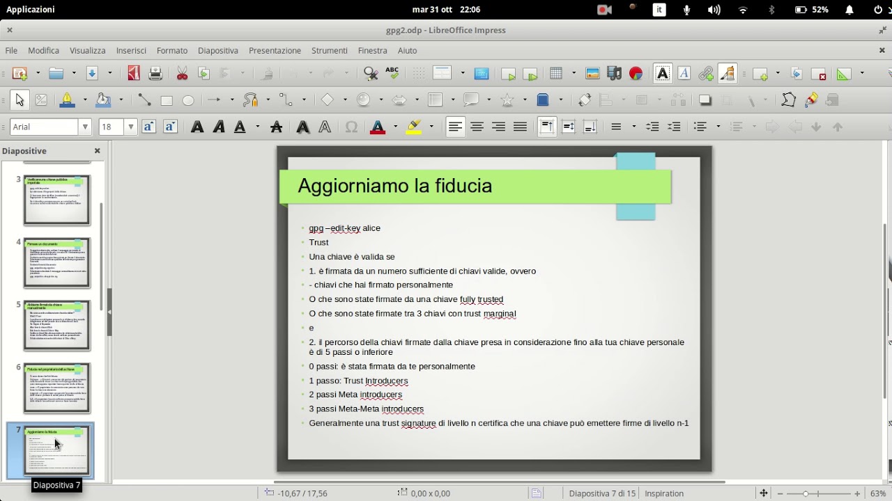 IMPARARE LA SHELL - GPG E WEB OF TRUST