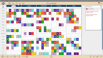 How to pin cards - Prime Timetable