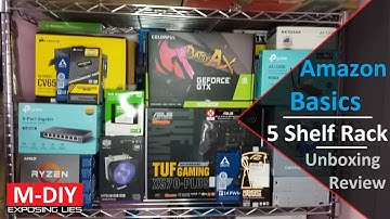 AmazonBasics 5 Shelf Rack Unboxing (Review + Installation)