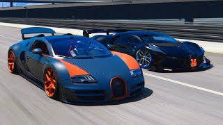 20000 HP Bugatti Veyron Gran Vitesse vs Bugatti Black Devil at Special Stage Route X