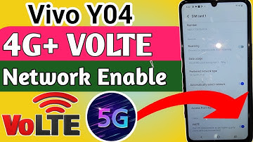 Vivo Y04 4g+ Volte Network Enable // Network settings