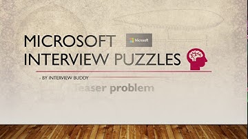 Microsoft interview puzzles