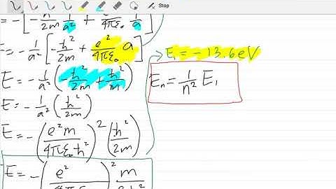Phys103 - Atomic Structure (The Hydrogen Atom: Principal Quantum number n dictates the Energy!)