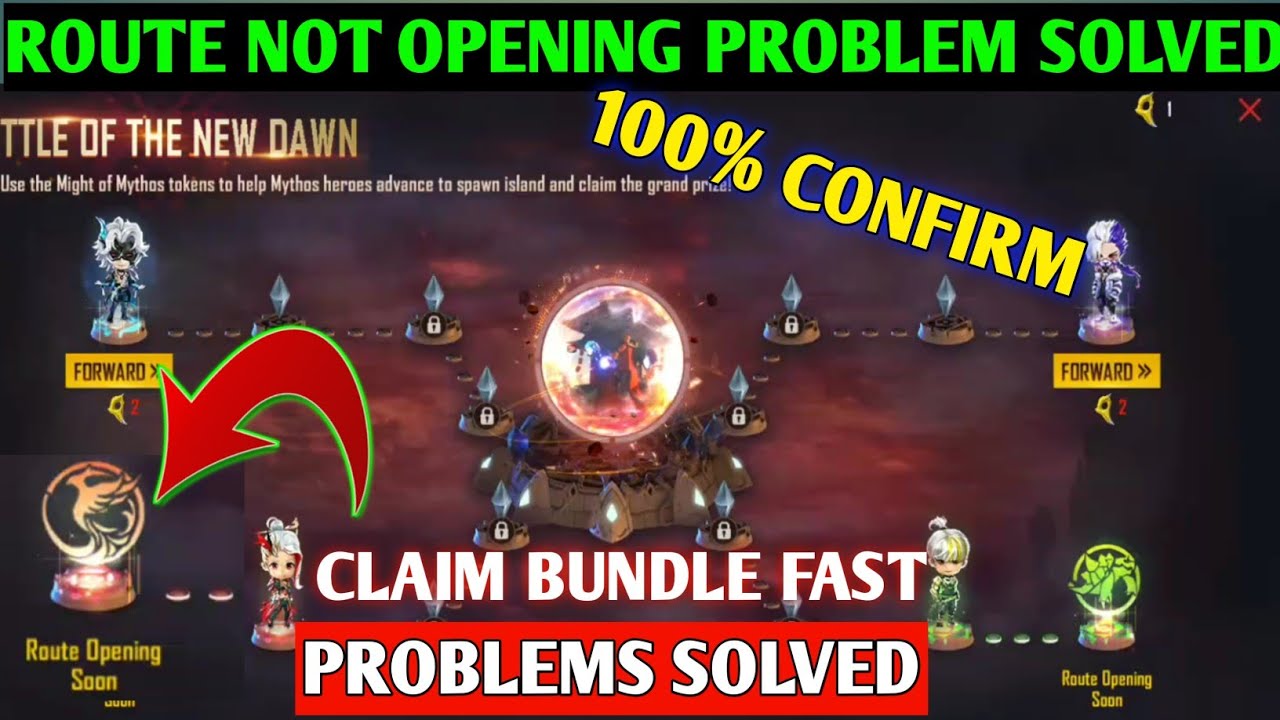 ROUTE OPENING SOON PROBLEM IN FREE FIRE BATTLE OF THE NEW DAWN EVENT FREE FIRE |FREE FIRE NEW EVENT