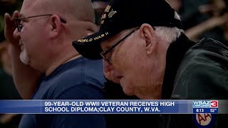 99-year-old World War II veteran receives high school diploma