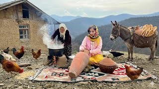 Download Lagu IRAN Daily Village Life | Homemade Butter and Baking Taftoon Bread MP3