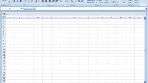 Excel 2007 Tutorial: Overview