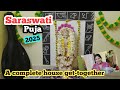 Saraswati puja 2025 into building premises and get-together /@HSoum #puja #happy #vlogs #love