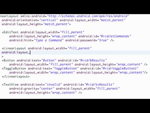 Android Developing Applications Tutorial   23   XML ToggleButton, WeightSum, and Layout Weight
