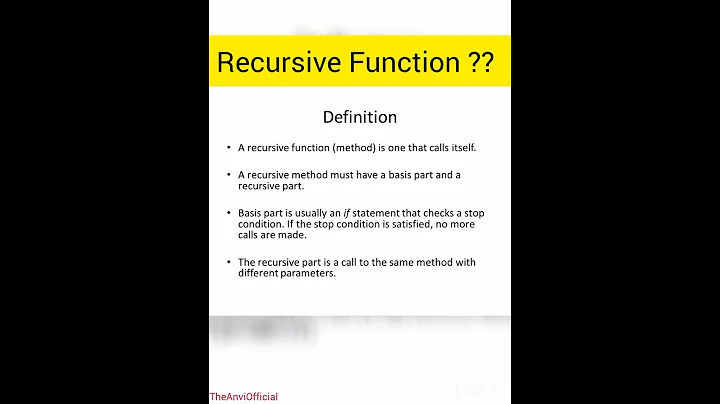 what is Recursive Function ?? 👍 #theanviofficial #shortvideo #class #education #computer