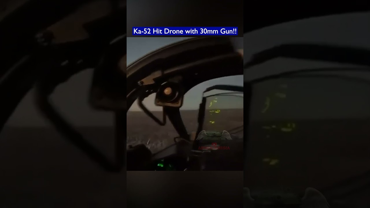 Russian Ka-52 Gunship Shoots Down Kamikaze Drone Midair!!