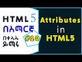 HTML5 Attributes Amharic Tutorial | Fantahun Tube HTML Tutorial in amharic