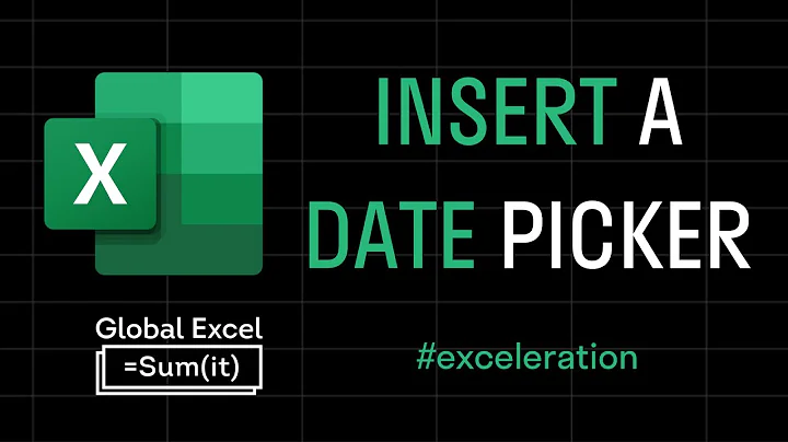 How to insert a date picker in Excel