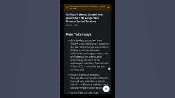 Binance vs WazirX | Binance Terminates Wallet Services to WazirX |