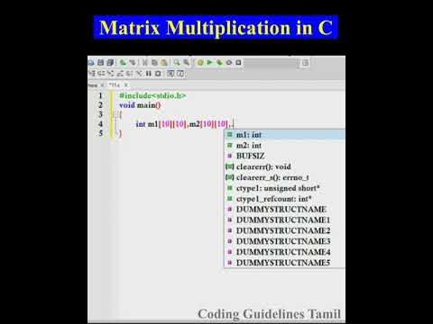C Program for Matrix Multiplication | C Programming - YouTube