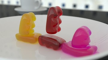 Do you like delicious gummy bears? 🤣 😋 Softbody Simulation V37 ❤️ C4D4U