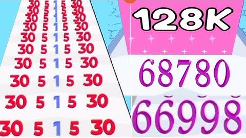 8 Minutes Satisfying Additional Math Games With High Score - Number Running Vs Merge Master Number
