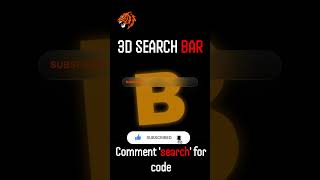 This Interactive Search Bar Animates in 3D Real-Time! 💎#shorts #shortsfeed #webdevelopment